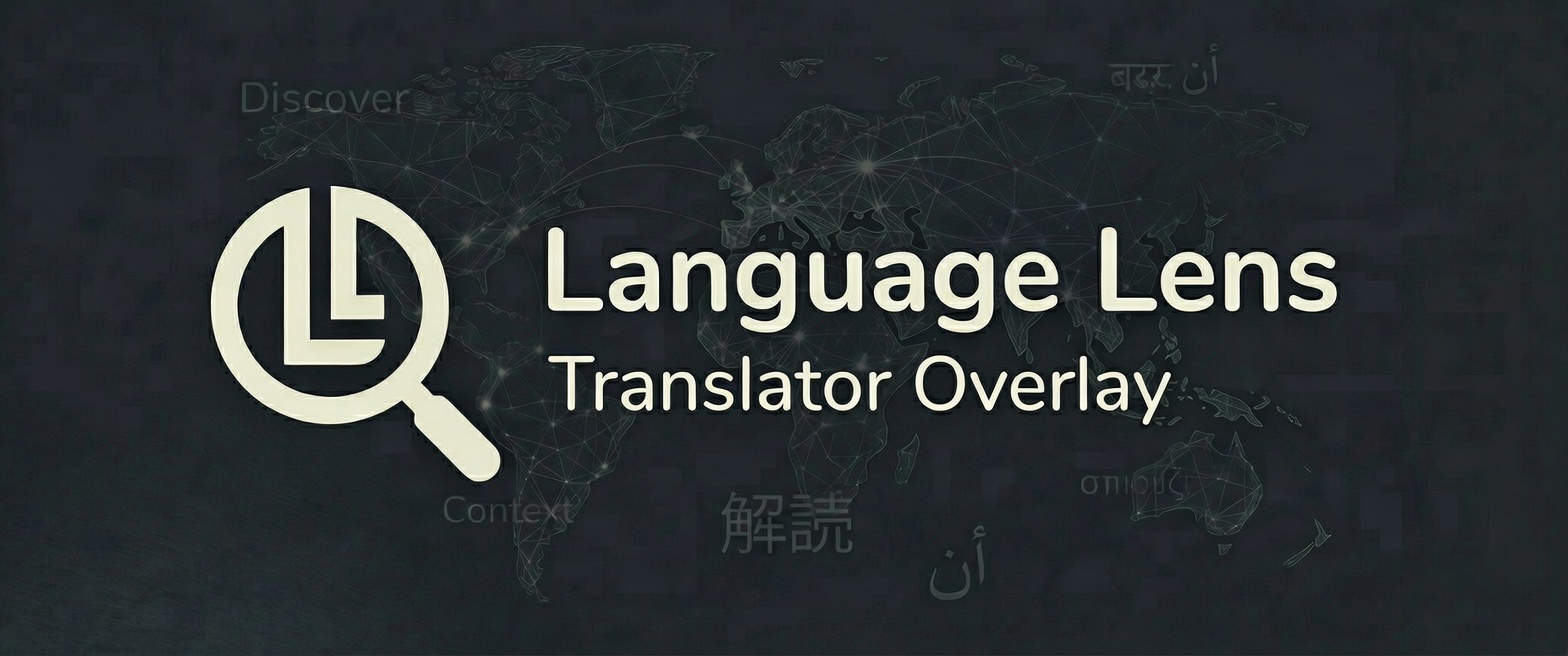 Language Lens Translator Overlay Banner